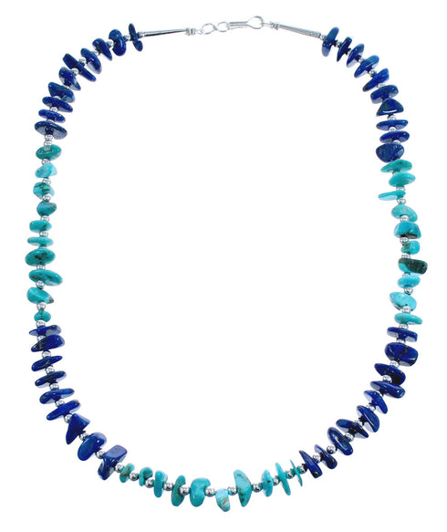 Native American Turquoise and Lapis Lazuli Bead Necklace JX123464